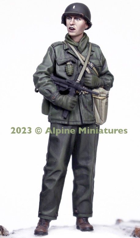 ALPINE MINIATURES 1:35 SET 35312 WWII US INFANTRY M3 GREASE GUN (1 FIGURE)