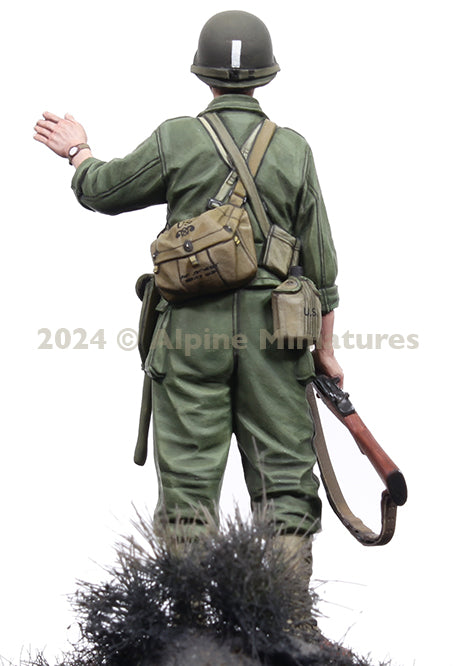 ALPINE MINIATURES 1:35 SET 35322 WWII US INFANTRY 2ND ID (1 FIGURE/ 2 HEADS)