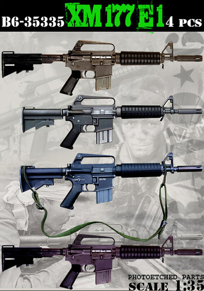BRAVO *6 35335 VIETNAM WAR XM 177 E1 PHOTOETCHED- 4 PIECES