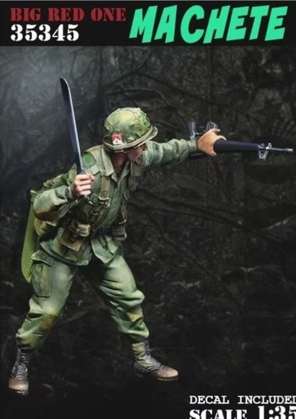 BRAVO *6 35345 VIETNAM WAR U.S. SOLDIER BIG RED ONE MACHETE 1:35