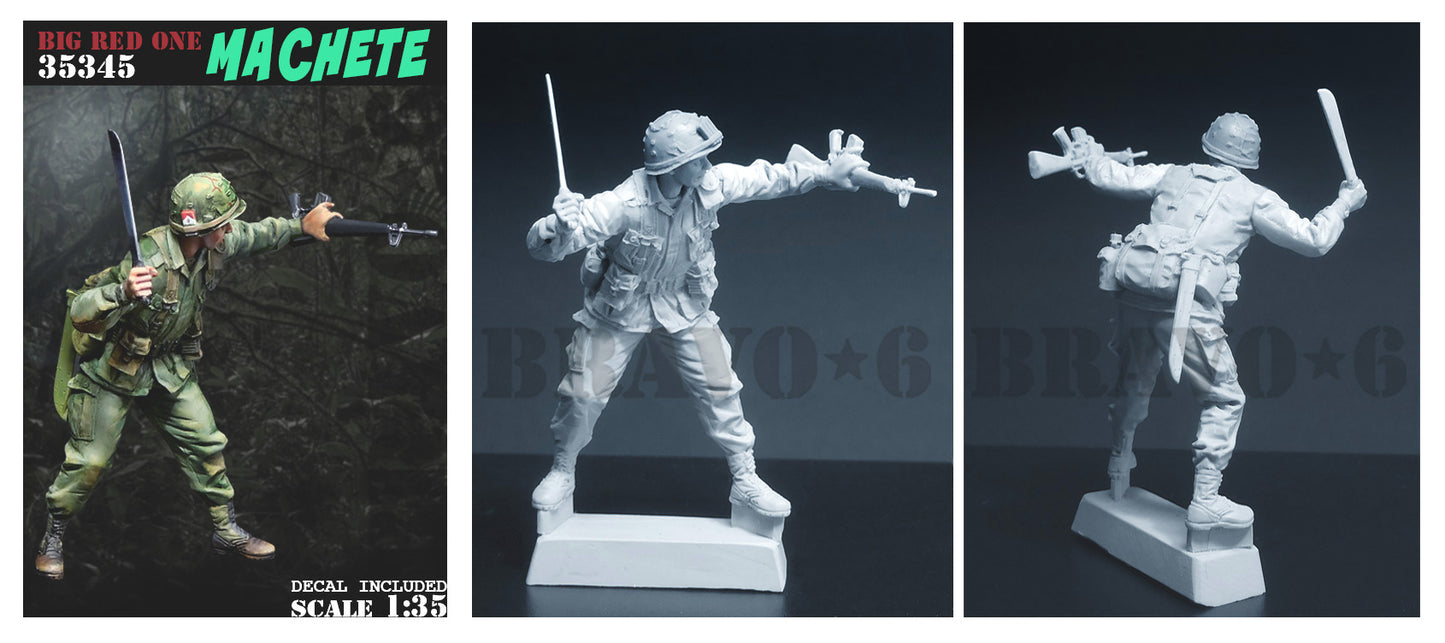 BRAVO *6 35345 VIETNAM WAR U.S. SOLDIER BIG RED ONE MACHETE 1:35