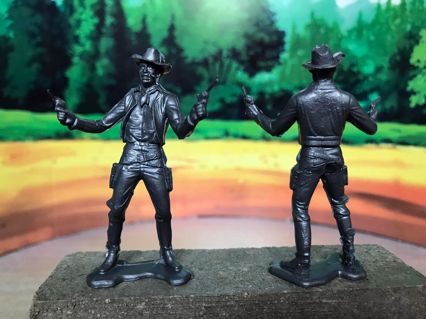 MARX RECAST 54 MM COWBOYS & INDIANS PLAYSET REISSUE 16 FIGURES