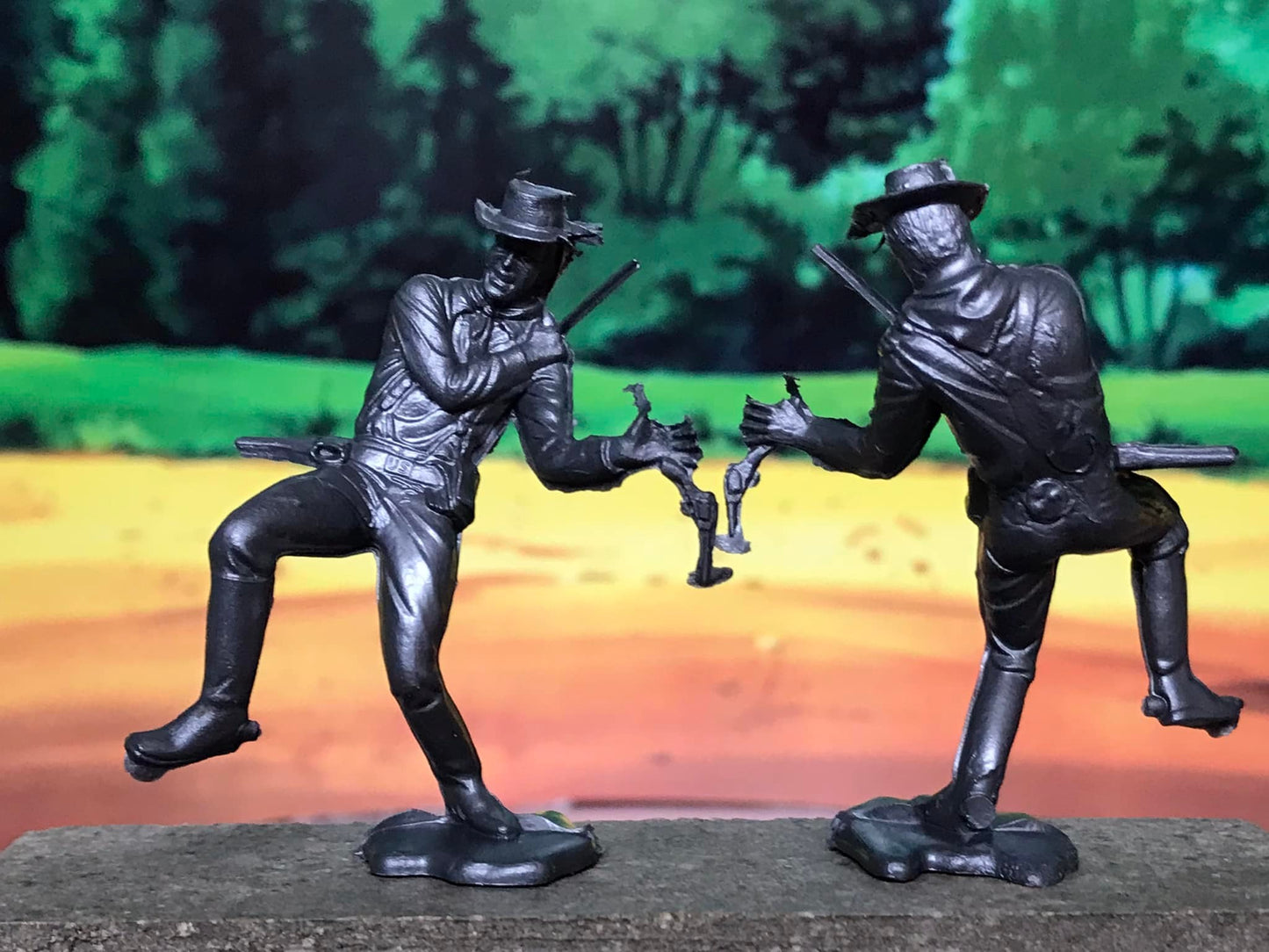 MARX RECAST 54 MM COWBOYS & INDIANS PLAYSET REISSUE 16 FIGURES