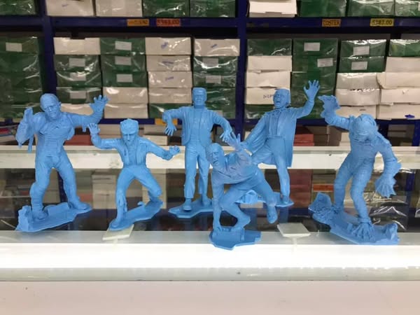 MARX TOYS RECAST 6" CLASSIC HOLLYWOOD MONSTERS- 6 FIGURE SET (BLUE)
