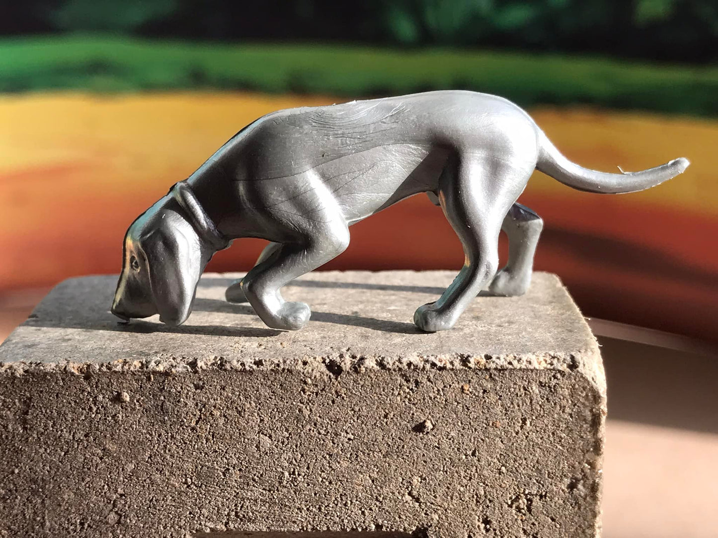 MARX TOYS RECAST 1:30 60 MM FOX HUNTING SET -16 FIGURES- GRAY