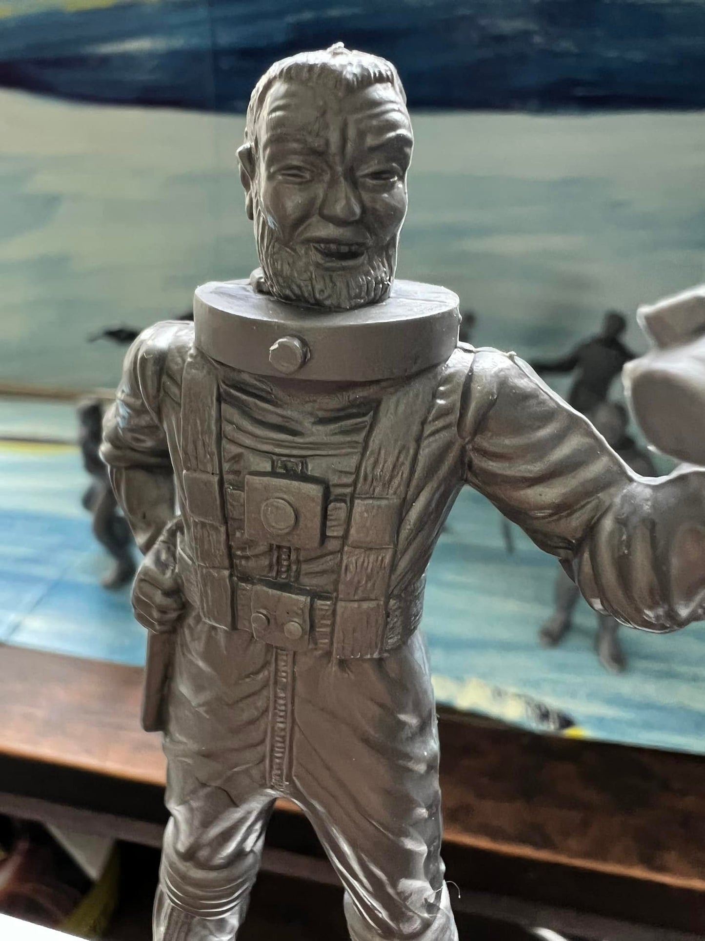 MARX TOYS RECAST 4 INCH SPACE MAN PLAYSET 12 FIGURES WITH HELMETS