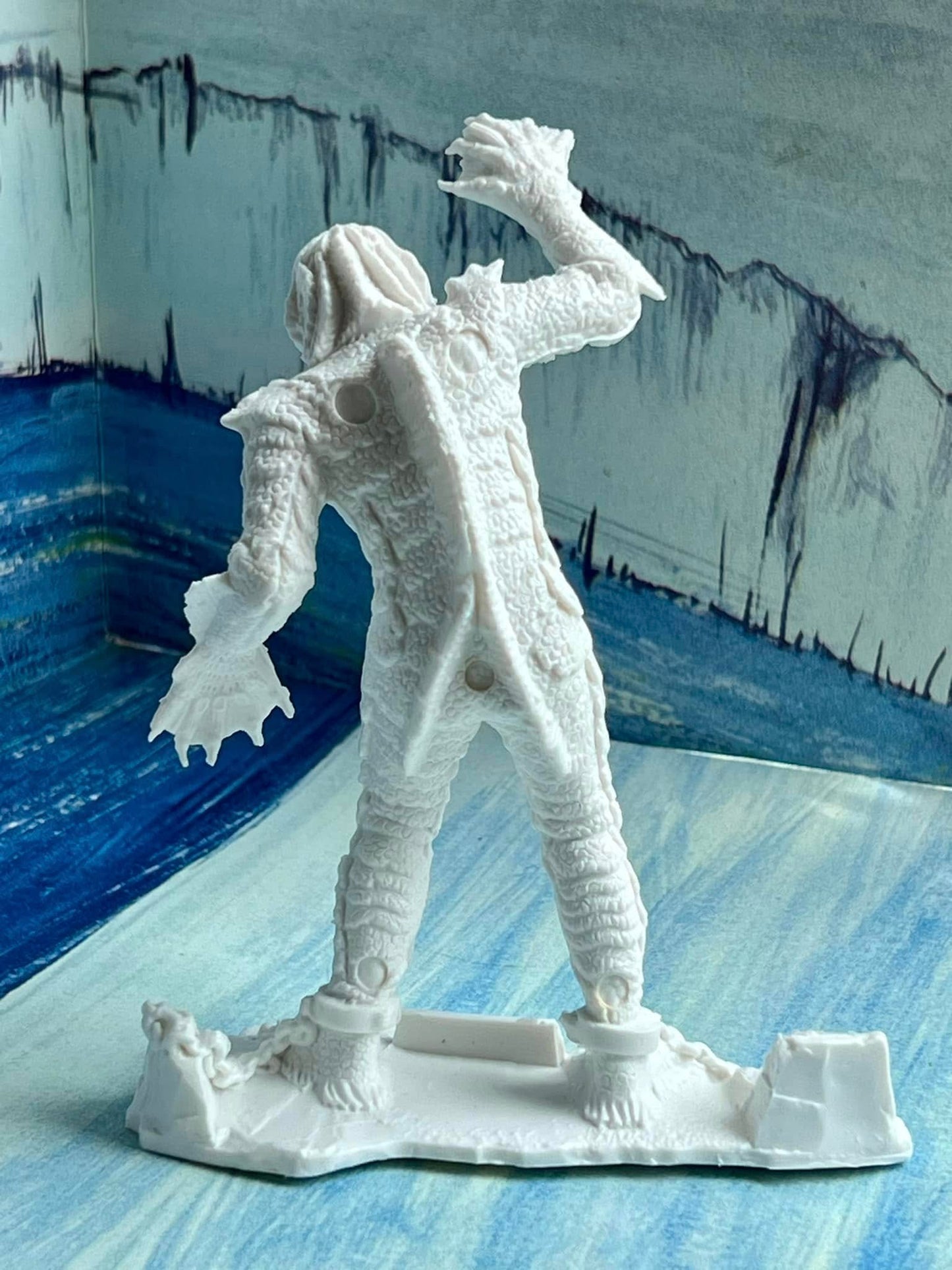 MARX TOYS RECAST 6" CLASSIC HOLLYWOOD MONSTERS- 6 FIGURE SET (WHITE)