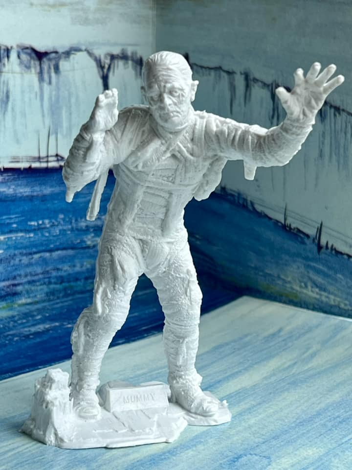 MARX TOYS RECAST 6" CLASSIC HOLLYWOOD MONSTERS- 6 FIGURE SET (WHITE)