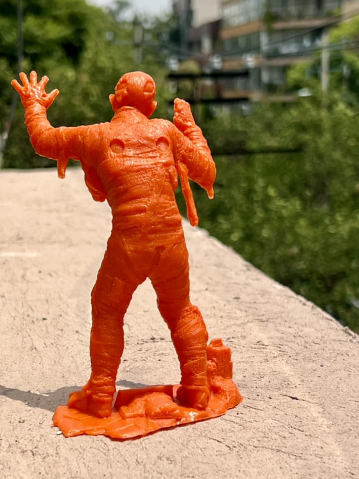 MARX TOYS RECAST 6" CLASSIC HOLLYWOOD MONSTERS- 6 FIGURE SET (ORANGE)