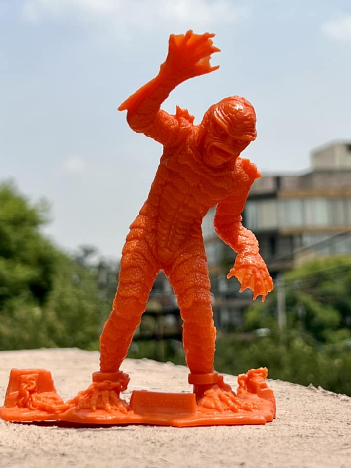 MARX TOYS RECAST 6" CLASSIC HOLLYWOOD MONSTERS- 6 FIGURE SET (ORANGE)