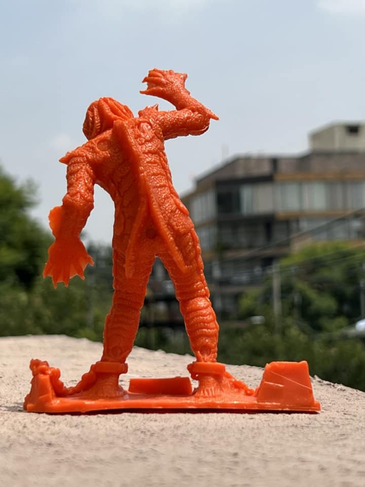 MARX TOYS RECAST 6" CLASSIC HOLLYWOOD MONSTERS- 6 FIGURE SET (ORANGE)