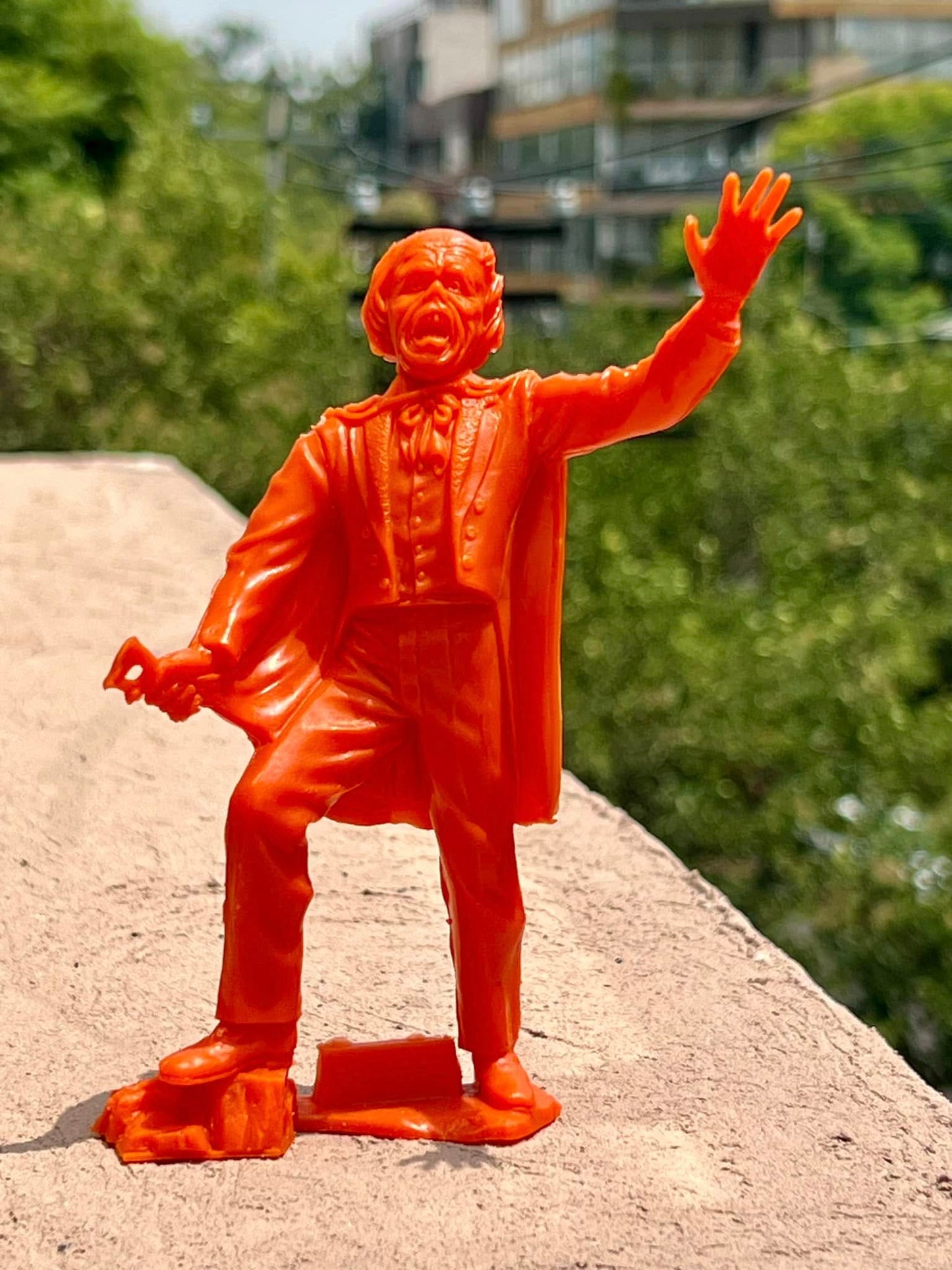 MARX TOYS RECAST 6" CLASSIC HOLLYWOOD MONSTERS- 6 FIGURE SET (ORANGE)