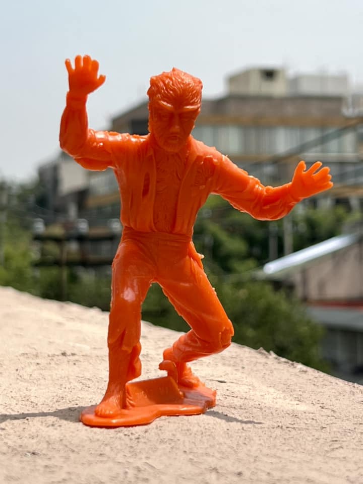 MARX TOYS RECAST 6" CLASSIC HOLLYWOOD MONSTERS- 6 FIGURE SET (ORANGE)