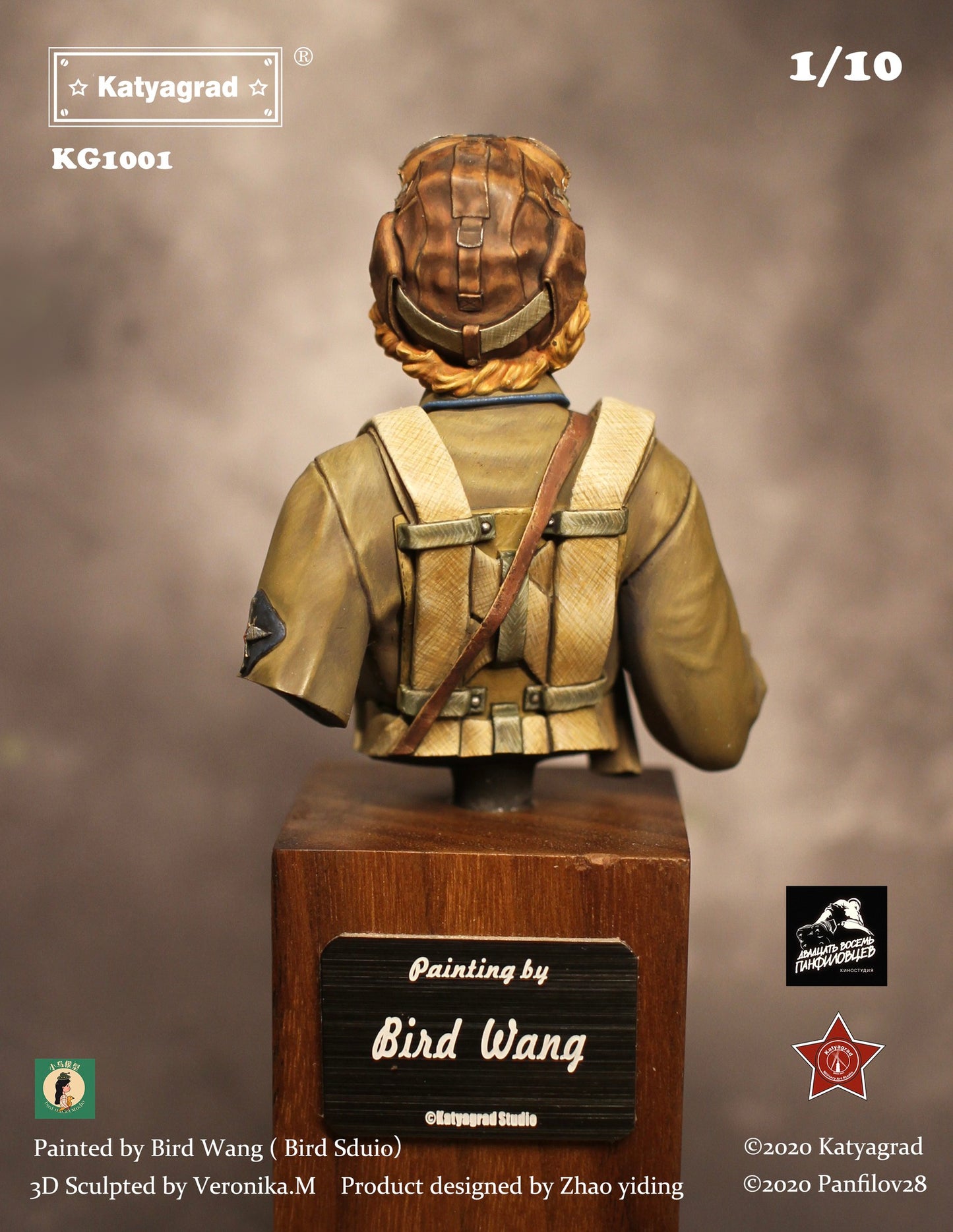 KATYAGRAD MINIATURES 1:10 BUST WWII SOVIET HERO PILOT LIDIYA LITVYAK 1942