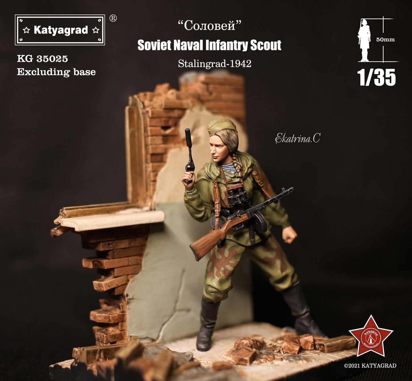 KATYAGRAD MINIATURES 1:35 KG35025 RED NAVY INFANTRY SCOUT, STALINGRAD 1942