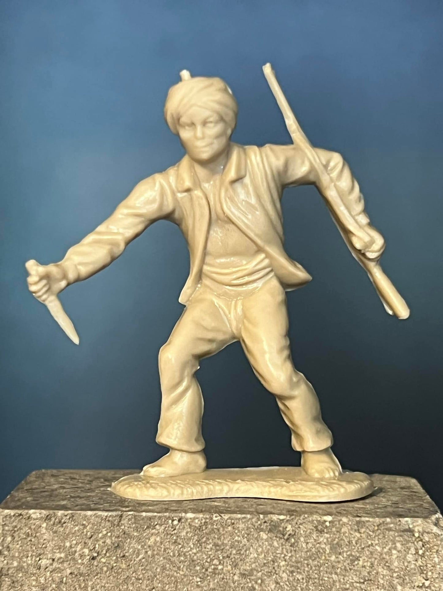 MARX TOYS RECAST 54 MM DAKTARI PLAYSET THE HUNTERS REISSUE-16 FIGURES- TAN