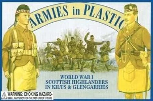 ARMIES IN PLASTIC 5407 WORLD WAR I SCOTTISH HIGHLANDERS IN KILTS & GLENGARRIES