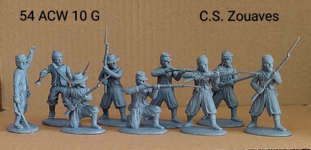 EXPEDITIONARY FORCE AMERICAN CIVIL WAR 54 ACW 10 G C.S. ZOUVES -CONFEDERATE ARMY