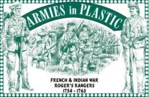 ARMIES IN PLASTIC 5549 FRENCH & INDIAN WAR ROGER'S RANGERS (GREEN) 1754-1763