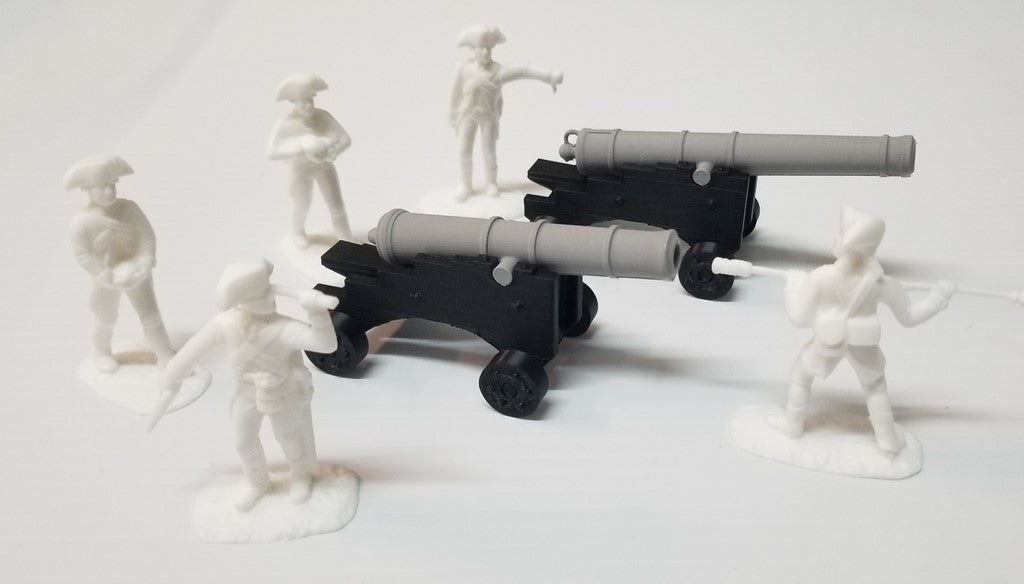 ARMIES IN PLASTIC 5957 FRENCH & INDIAN WAR "FRENCH FORTRESS ARTILLERY" W/ CREW