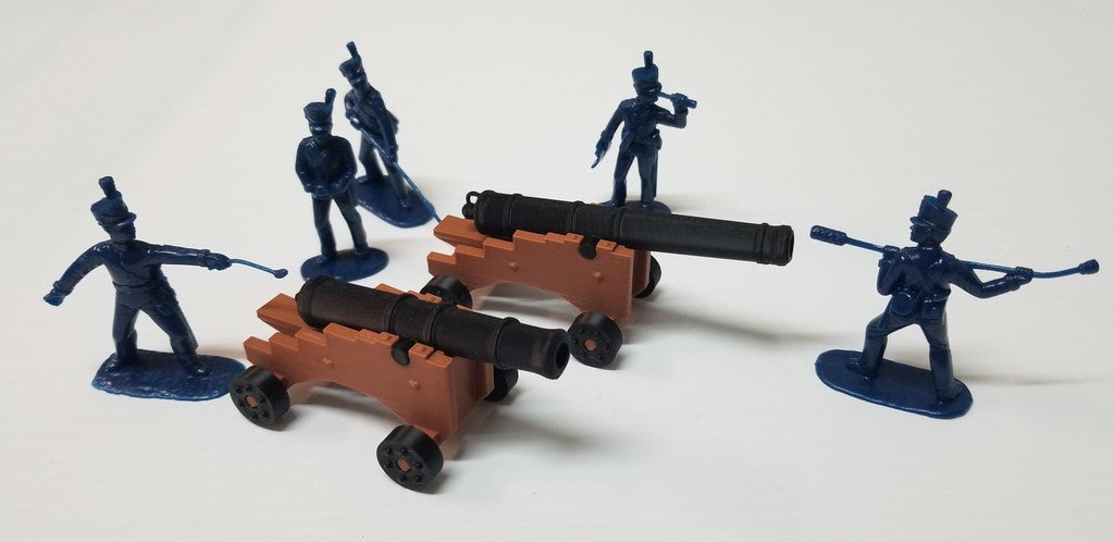 ARMIES IN PLASTIC 5962 WAR OF 1812 "AMERICAN FORTRESS ARTILLERY" W/ CREW