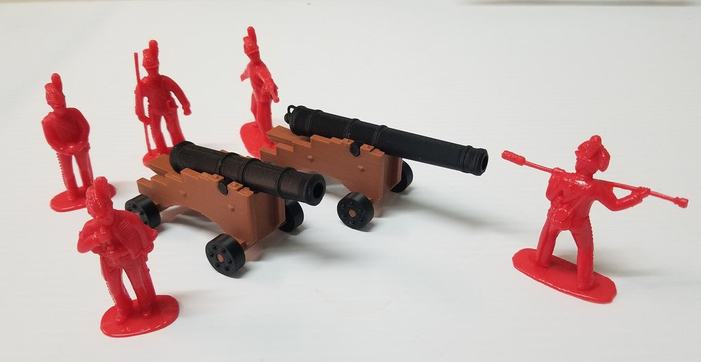 ARMIES IN PLASTIC 5963 WAR OF 1812 " BRITISH FORTRESS ARTILLERY" W/ CREW