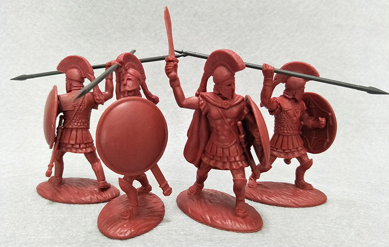 EXPEDITIONARY FORCE 60 GRK 03 C CLASSICAL GREECE GREEK HOPLITES CORINTHIAN HELMETS (RED)