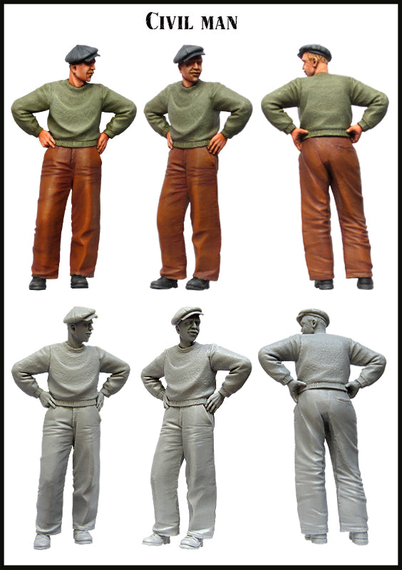 EVOLUTION MINIATURES 1:35 EM-35064 WWII CIVIL MAN (1 FIGURE)