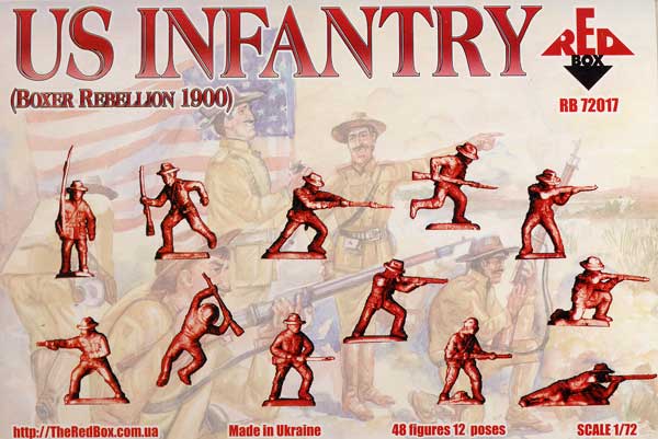 REDBOX 1:72 RB72017 BOXER REBELLION 1900 US INFANTRY (48 FIGURES) DARK GREEN