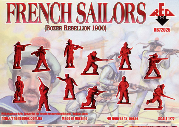 REDBOX 1:72 RB72025 BOXER REBELLION 1900 FRENCH SAILORS (48 FIGURES) BROWN