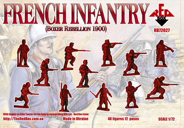 REDBOX 1:72 RB72027 BOXER REBELLION 1900 FRENCH INFANTRY (48 FIGURES) TAN