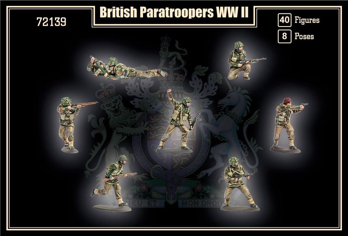 MARS 1:72 SET 72139 WWII BRITISH PARATROOPERS (40 FIGURES) TAN