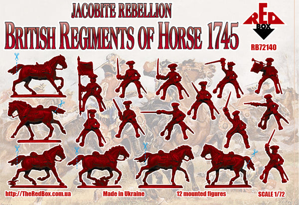 REDBOX 1:72 RB72140 JACOBITE REBELLION BRITISH REGIMENTS OF HORSE 1745