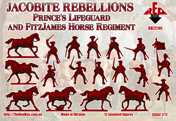 REDBOX 1:72 RB72141 JACOBITE REBELLION PRINCE'S LIFEGUARD & FITZJAMES HORSE REGIMENT