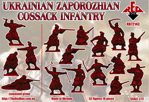 REDBOX 1:72 RB72143 17th CENTURY UKRAINIAN ZAPOROZHIAN COSSACK INFANTRY