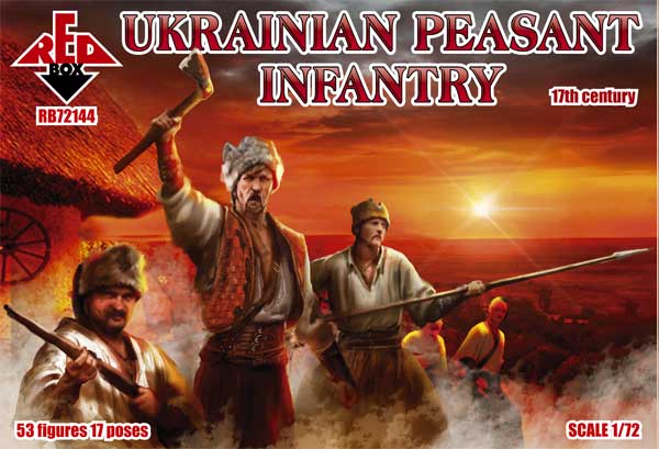 REDBOX 1:72 RB72144 17th CENTURY UKRAINIAN PEASANT INFANTRY (53 FIGURES)