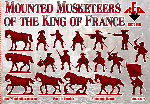 REDBOX 1:72 RB72146 17th CENTURY MOUNTED MUSKETEERS OF THE KING OF FRANCE