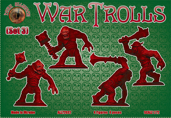 DARK ALLIANCE 1:72 FANTASY SET ALL72032 WAR TROLLS SET 3 (4 FIGURES)