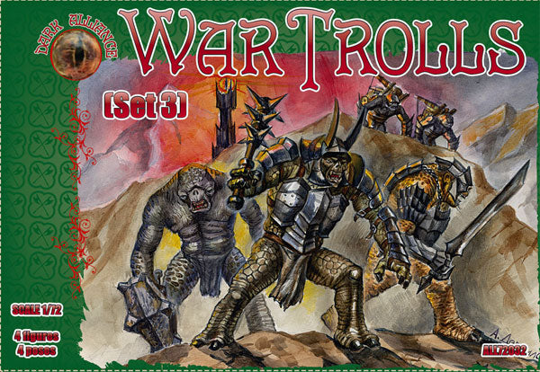 DARK ALLIANCE 1:72 FANTASY SET ALL72032 WAR TROLLS SET 3 (4 FIGURES)