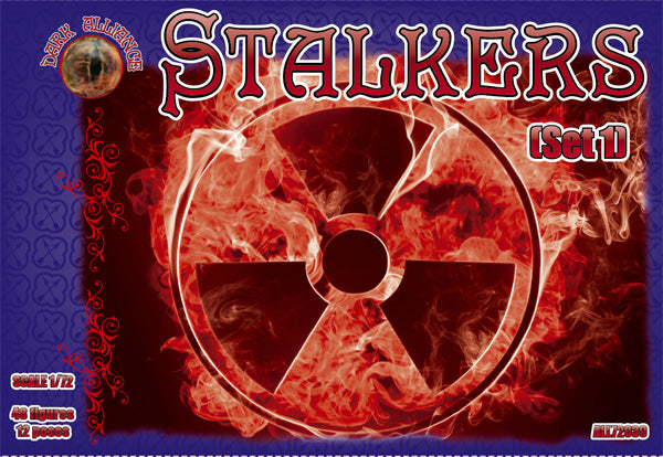 DARK ALLIANCE 1:72 FANTASY SET ALL72039 STALKERS SET 1 RED 48 FIGURES -12 POSES
