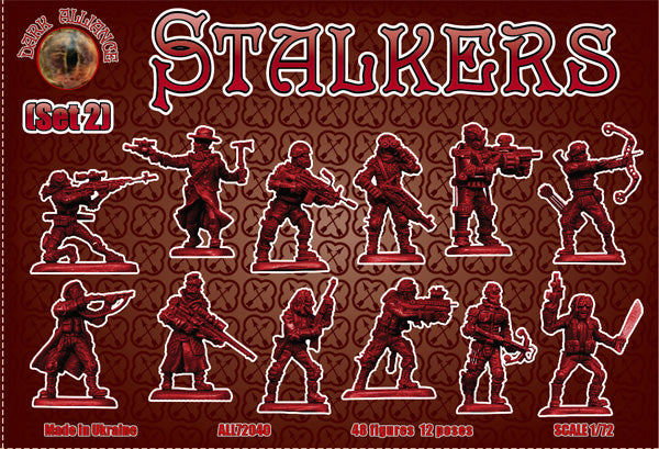 DARK ALLIANCE 1:72 FANTASY SET ALL72040 STALKERS SET 2 - 48 FIGURES -12 POSES