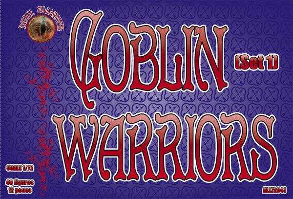 DARK ALLIANCE 1:72 FANTASY SET ALL72041 GOBLIN WARRIORS SET 1 RED 48 FIGURES