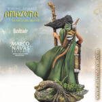 MARCO NAVAS STUDIO LIMITED EDITION HAND PAINTED AMAZON, THE CARVING OF THE STAFF