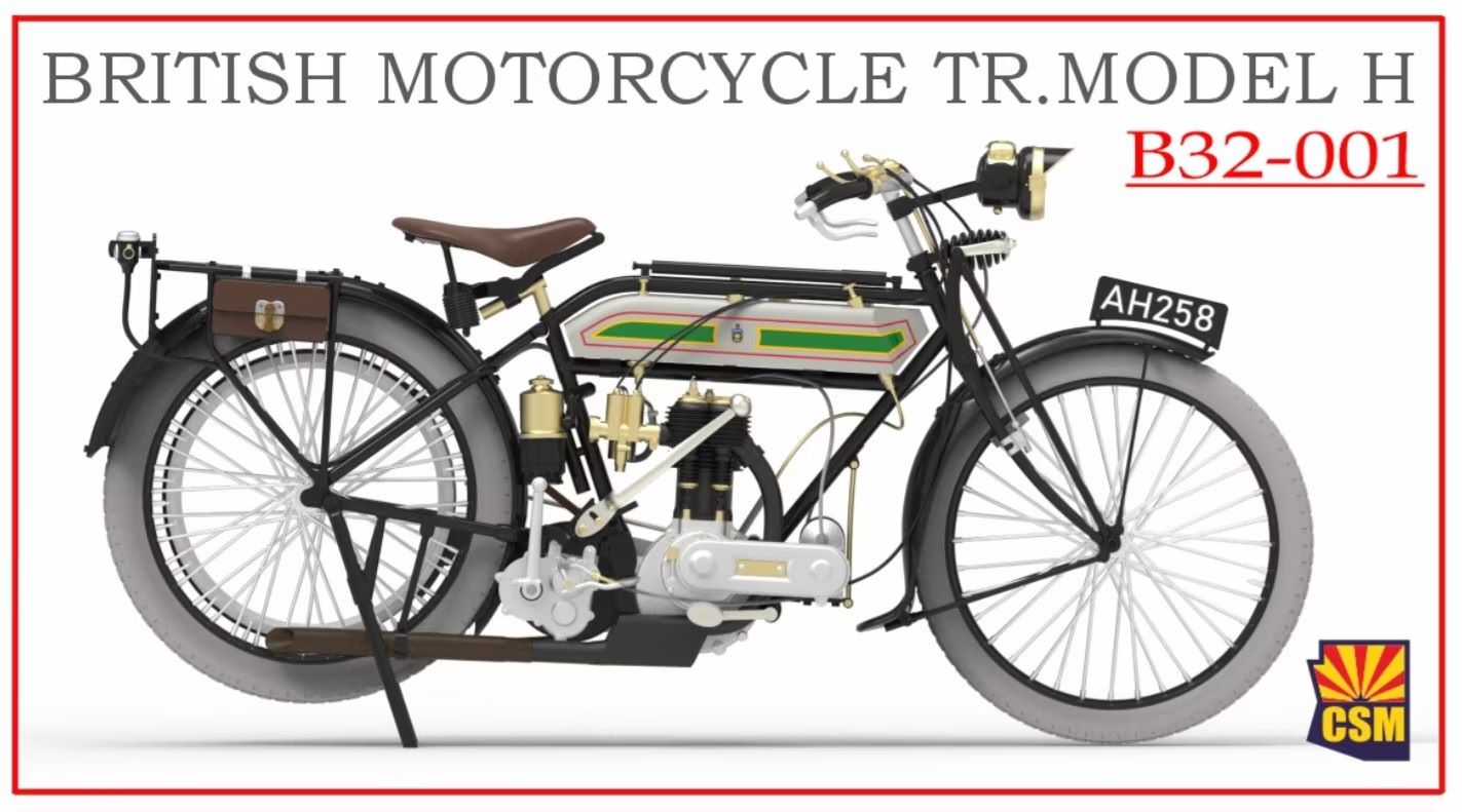 COPPER STATE MODELS CSM B32-001 1:32 WWI BRITISH MOTORCYCLE TR. MODEL H