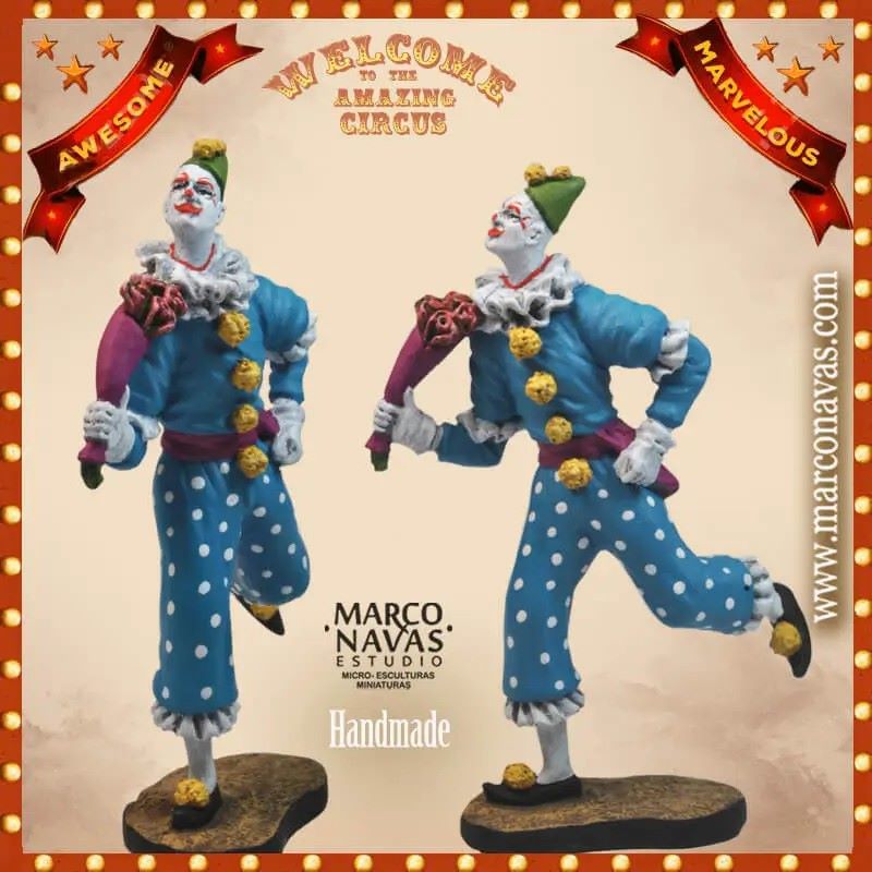 MARCO NAVAS STUDIO LIMITED EDITION HAND PAINTED CIRCUS, CLOWN IN LOVE (1 FIGURE)