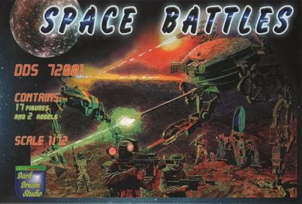 DARK DREAM STUDIO 1:72 DDS 72001 SPACE BATTLES (17 FIGURES & 2 MODELS)