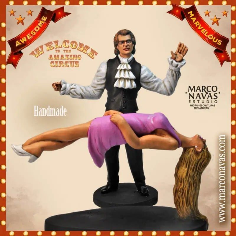 MARCO NAVAS STUDIO LIMITED EDITION HAND PAINTED CIRCUS, FLOATING LADY
