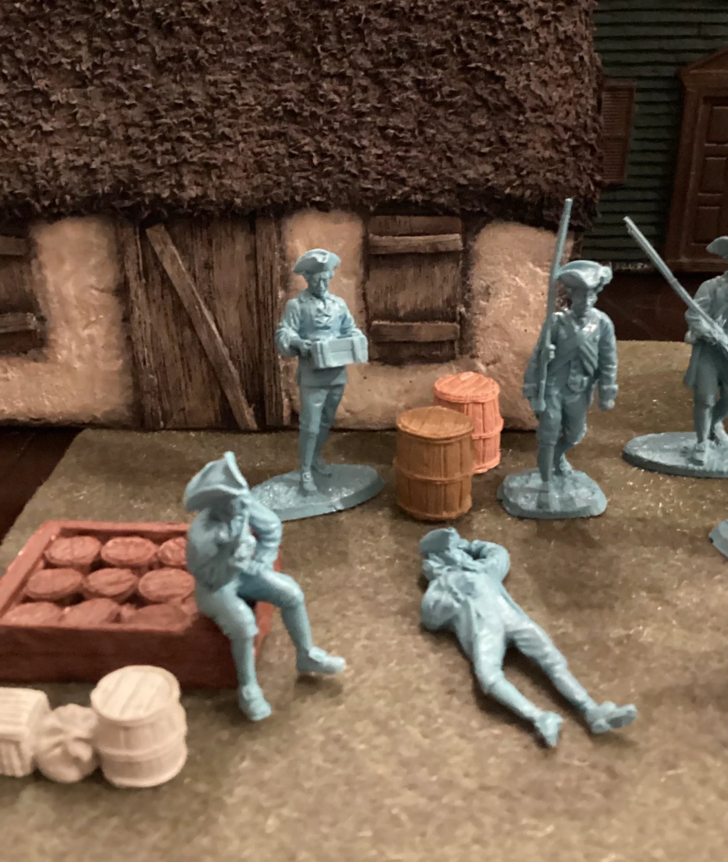 LOD Enterprises Plastic Figure Set LOD074 AMERICAN REVOLUTIONARY WAR CAMP