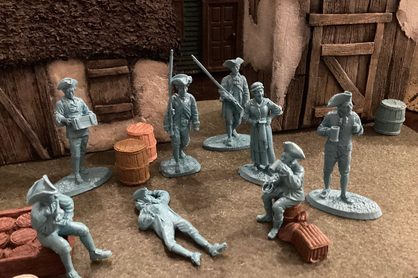 LOD Enterprises Plastic Figure Set LOD074 AMERICAN REVOLUTIONARY WAR CAMP