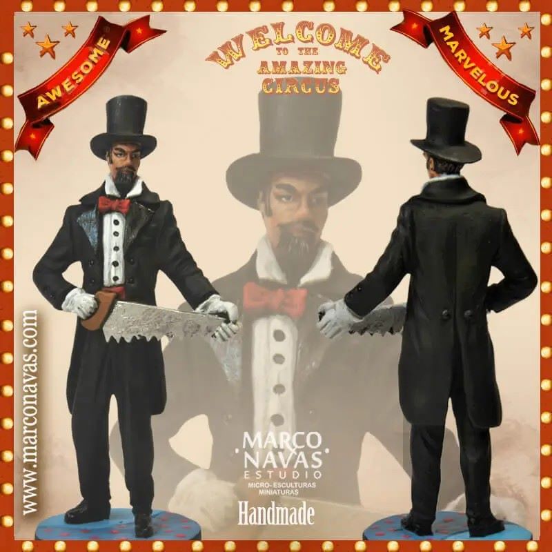 MARCO NAVAS STUDIO LIMITED EDITION HAND PAINTED CIRCUS, HERRMANN THE GREAT